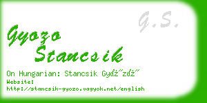 gyozo stancsik business card